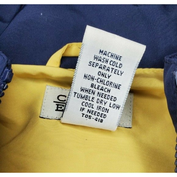 Rare Mint Condition Classic Element Yellow/Navy Blue Full Zip Windbreaker Jacket - Picture 9 of 9